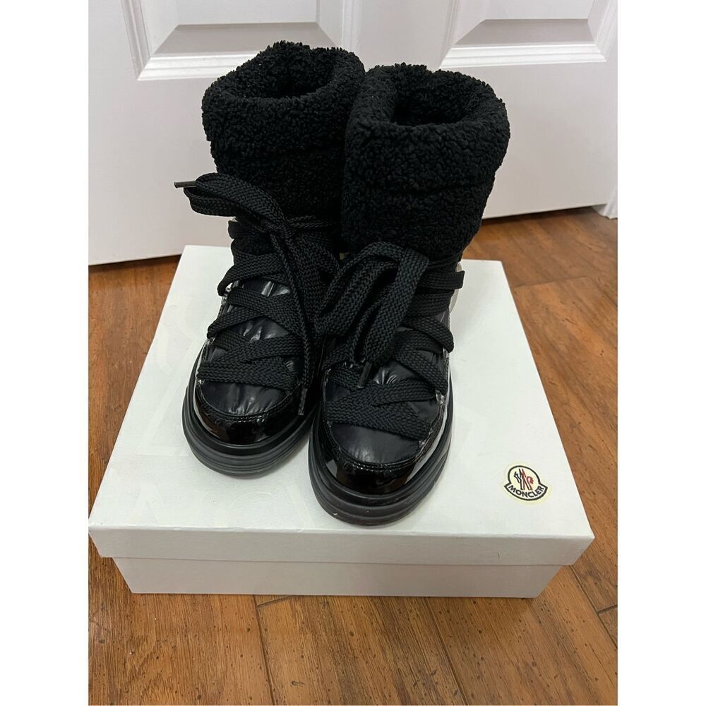Moncler Womens Insolux Faux Fur ankle boots size 36 - Picture 2 of 14